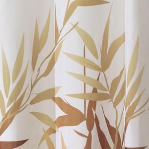 Anzu Shower Curtain in Brown with White Background