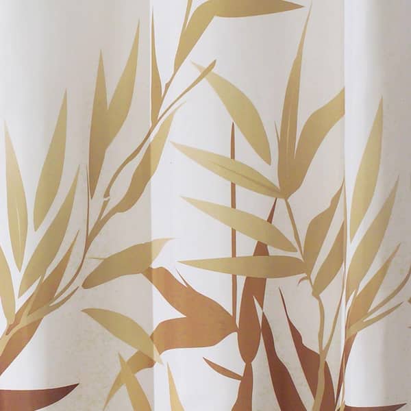 interDesign Anzu Shower Curtain in Brown with White Background