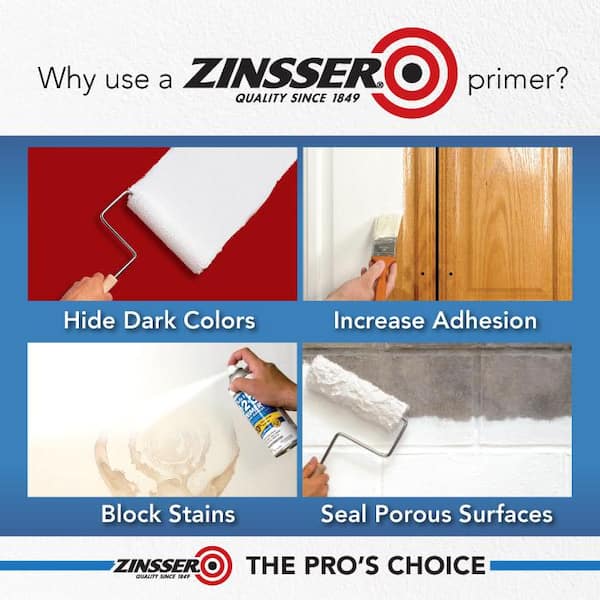 Zinsser Cover Stain Turbo Primer Spray, 26 oz, White 