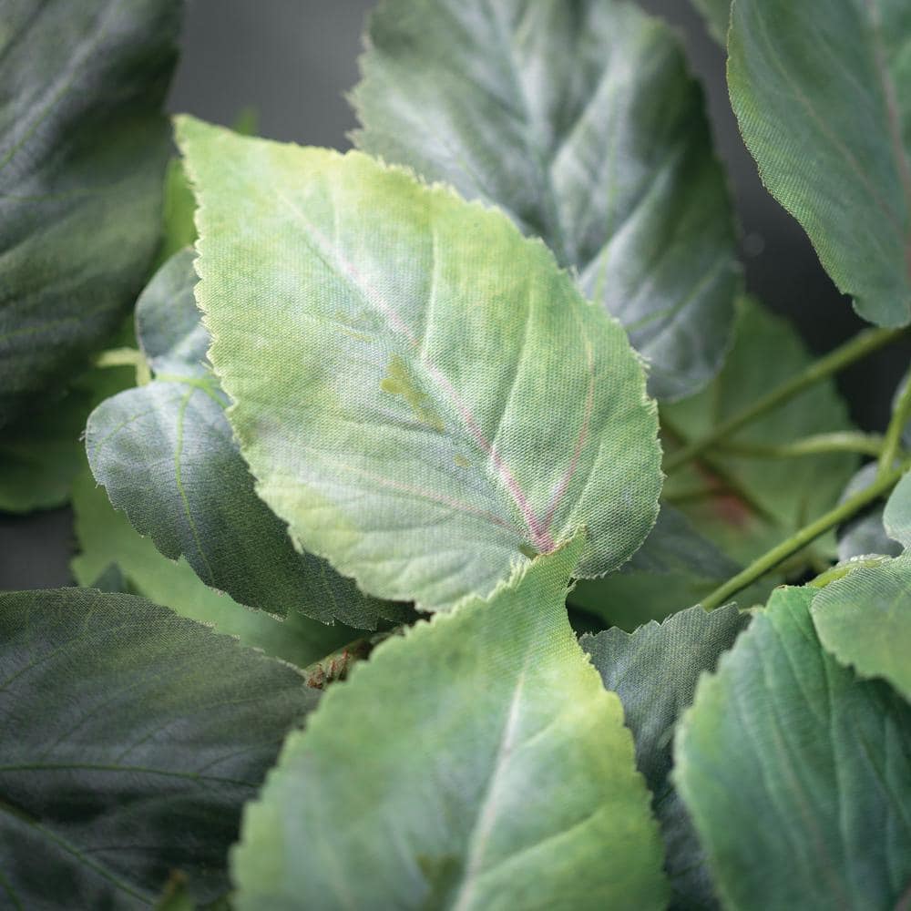 Artificial Mixed Leaf Spray Set of 3, Green and Dark Green, Plastic