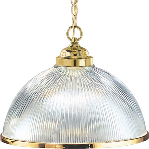 Progress Lighting 1-Light Polished Brass Pendant