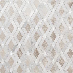 Benes Champagne 10.02 in. x 10.02 in. Polished Marble and Pearl Wall Mosaic Tile (0.69 sq. ft./Each)