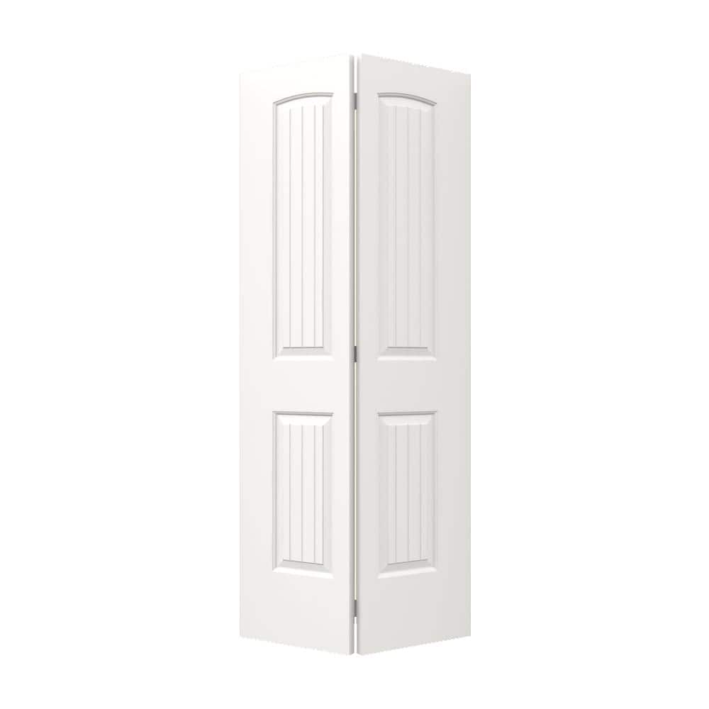 JELDWEN 32 in. x 80 in. Santa Fe White Painted Smooth Molded Composite Closet Bifold Door
