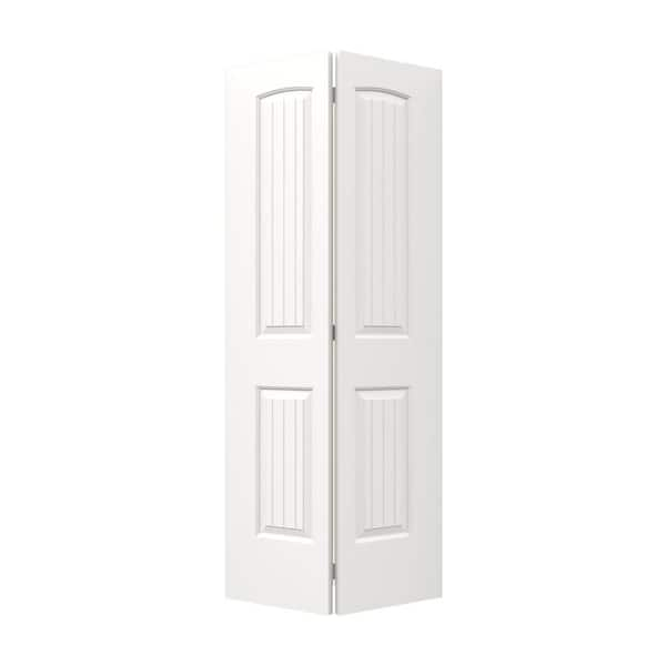 JELD-WEN 32 in. x 80 in. Santa Fe White Painted Smooth Molded Composite Closet Bi-fold Door