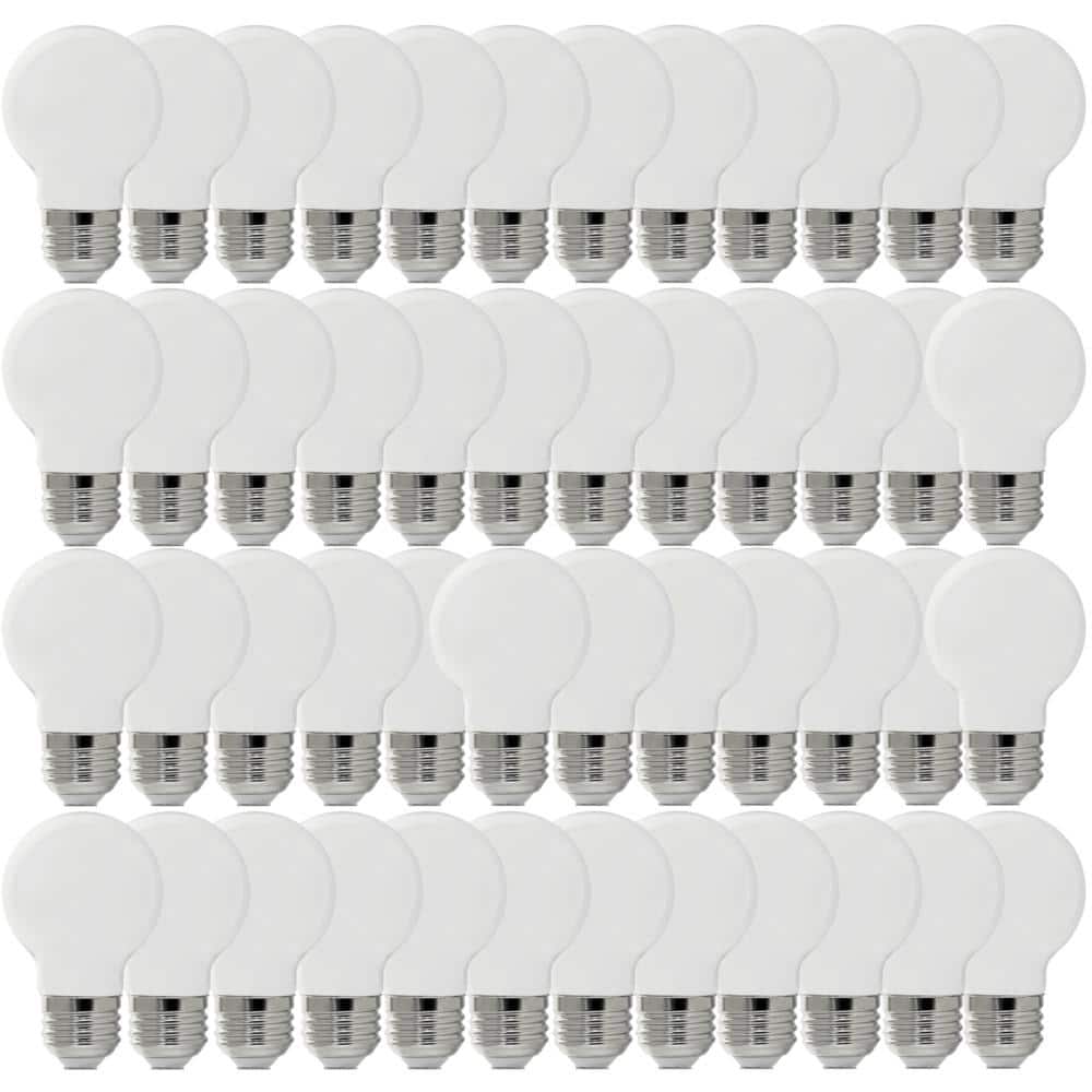 60-Watt Equivalent G16.5 Globe Dimmable Filament White Glass E26 LED Vintage Edison LIght Bulb, Soft White 2700K 48-Pack price history on PriceWatchPro
