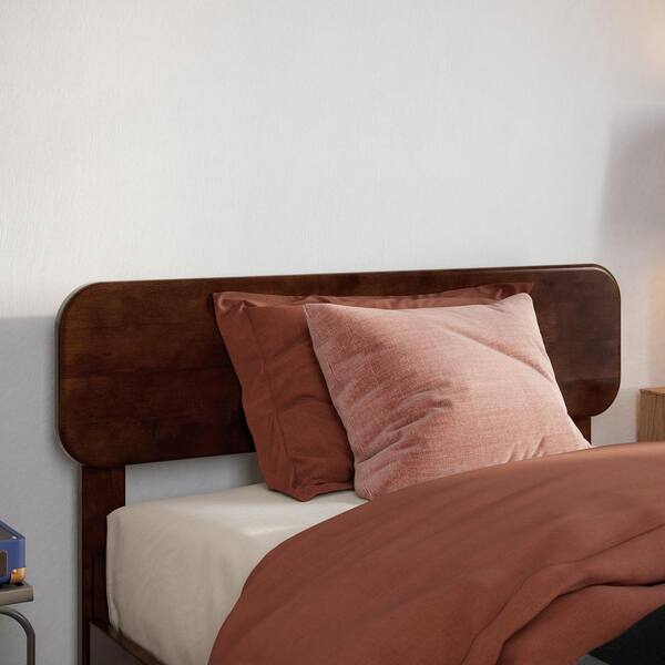 AFI Florence Walnut Brown Solid Wood Frame Twin XL Low