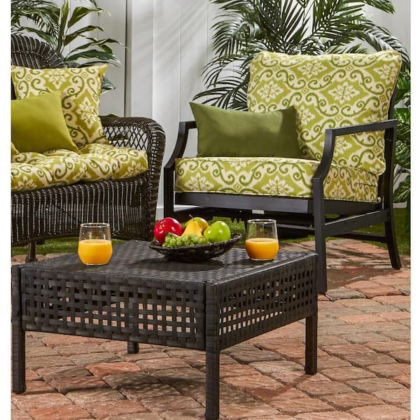 Greendale Home Fashions Solid Teal 2-Piece Deep Seating Outdoor Lounge Chair  Cushion Set OC7820-TEAL - The Home Depot