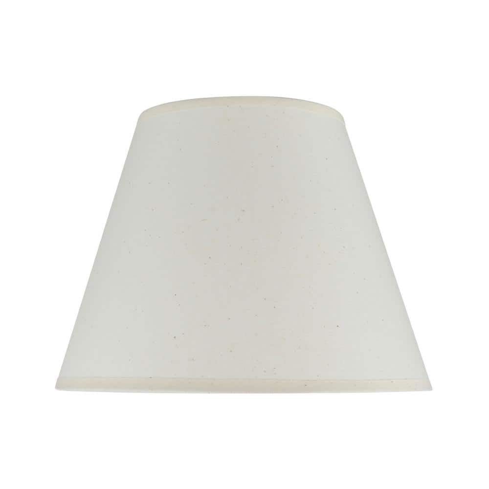 Ivory Cotton Empire Lamp Shade with Spider Construction, 9" Wide