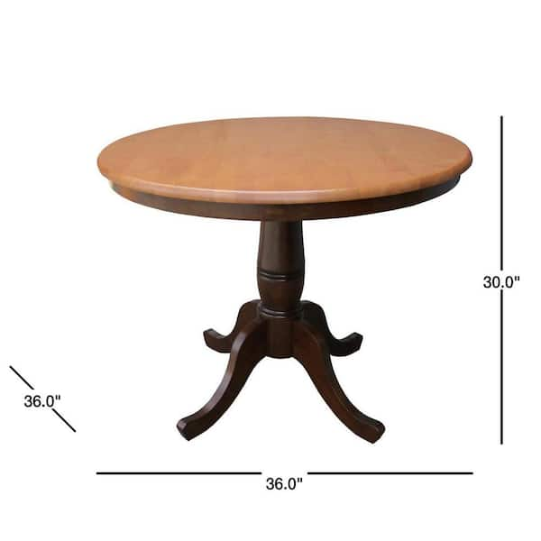 36 inch round pedestal dining table