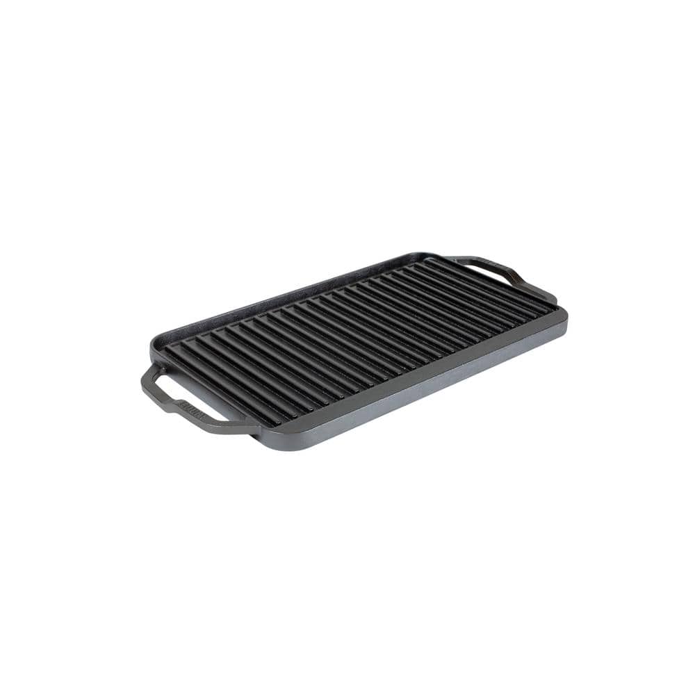 Lodge Black Cast Iron Reversible Double Burner Griddle