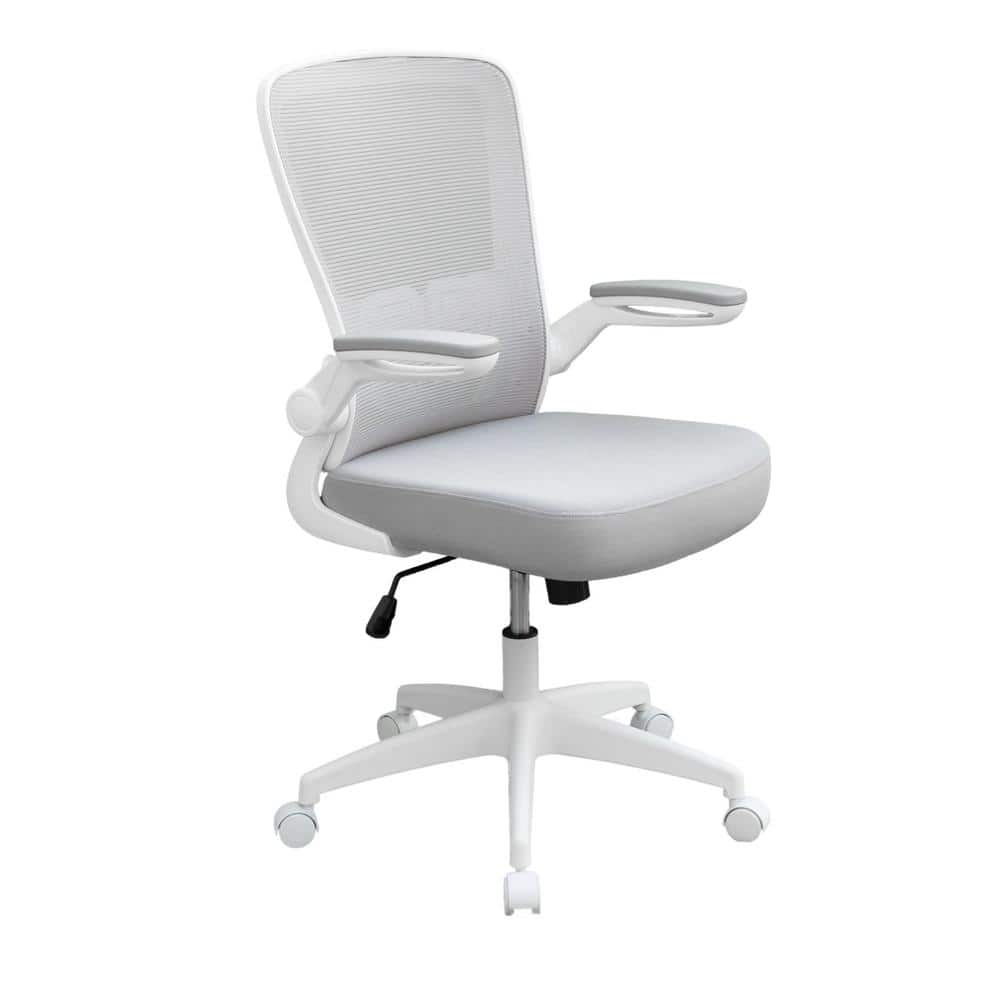 Durable Gray Fabric, Seat Adjustable Height Ergonomic Deluxe Task Chair in 