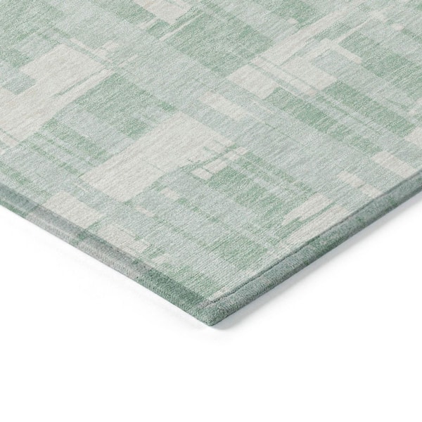 Chantille Machine Washable Indoor/Outdoor Abstract ACN1849 Mint 9 ft. x 12 ft. Accent Rug