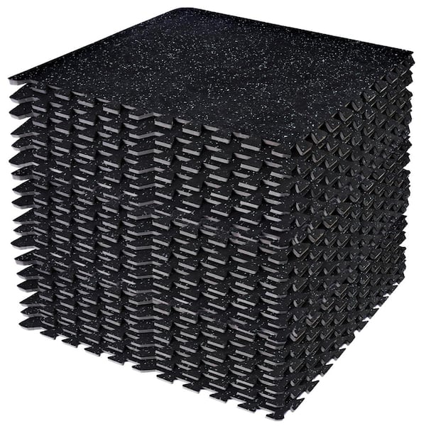 Sorbus Fitness Thick Rubber EVA Foam Gym Mats - Covers 72 Sq Ft - 18 Interlocking Gym Floor Mat