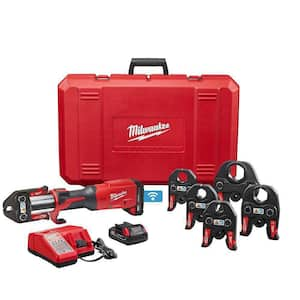 M18 18-Volt Lithium-Ion Brushless Cordless FORCE LOGIC Press Tool Kit with 1/2 in. - 2 in. Jaws Kit (6-Jaws Included)