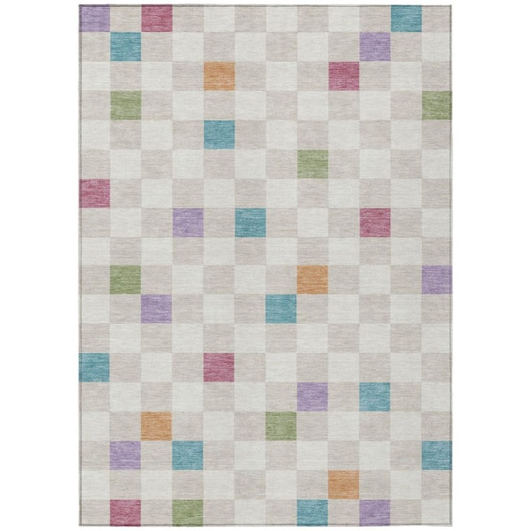 Chantille Machine Washable Indoor/Outdoor Abstract ACN2656 Pearl 3 ft. x 5 ft. Area Rug