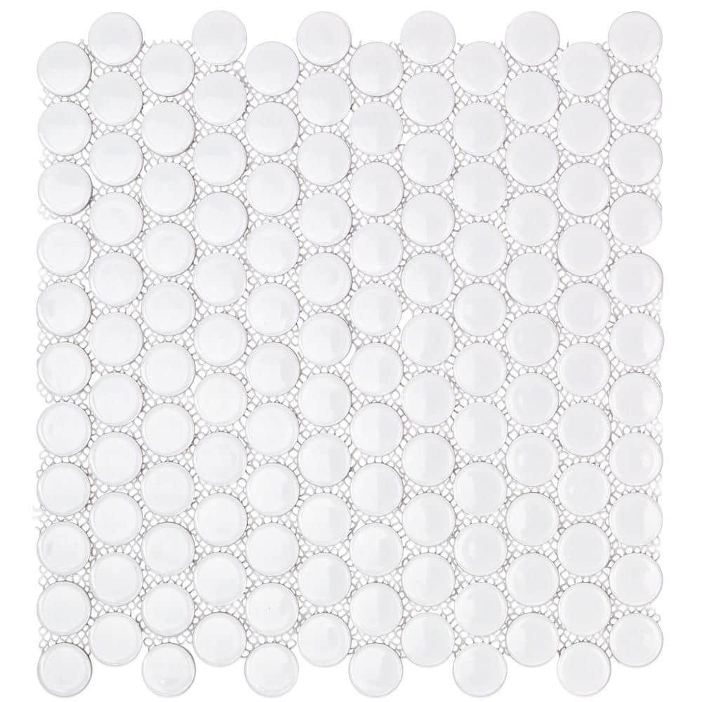Joy White 4 in. x 0.24 in. Polished Ceramic Floor and Wall Mosaic Tile Sample price history on PriceWatchPro