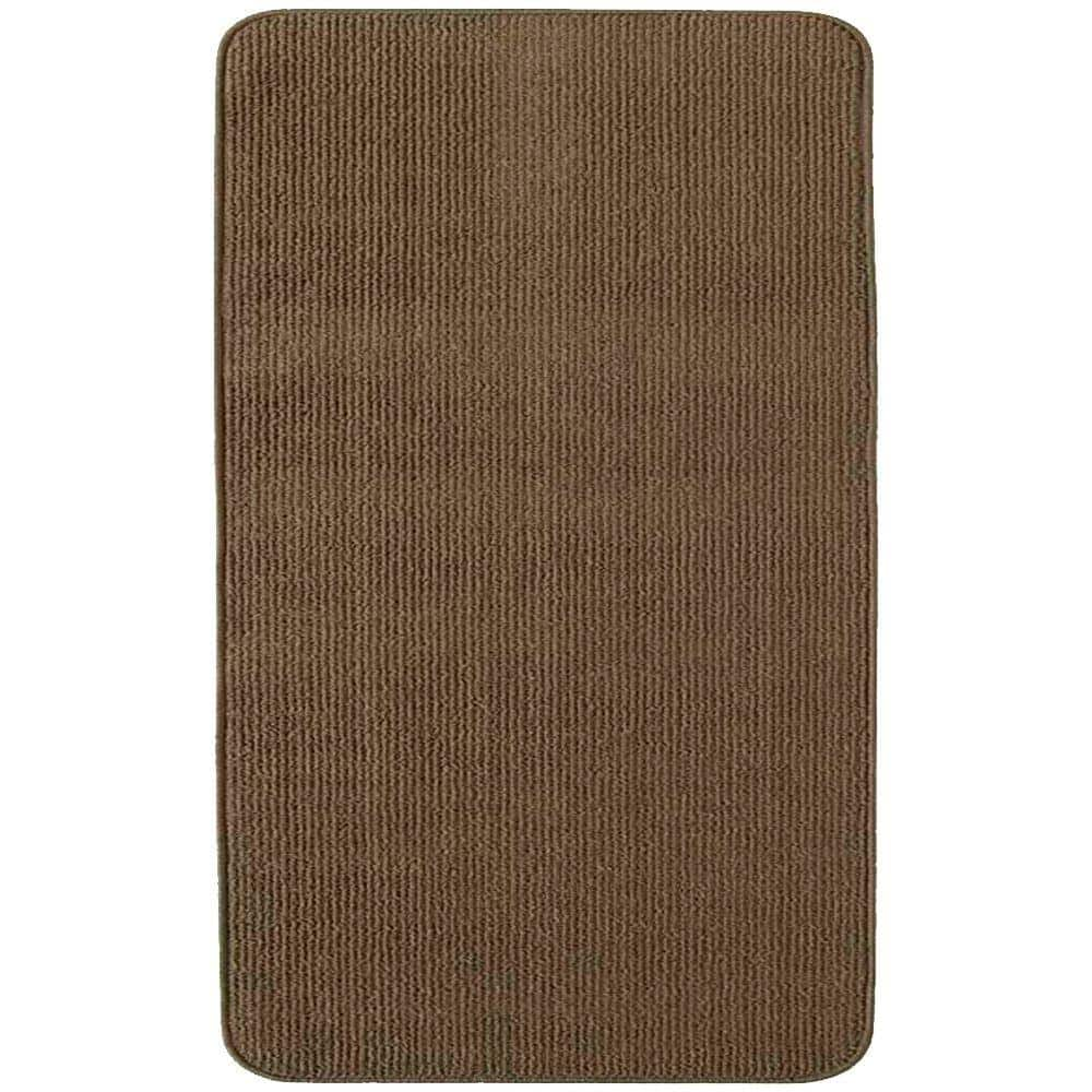 Embossed Mocha 3 ft. x 4 ft. Door Mat by TrafficMaster in good