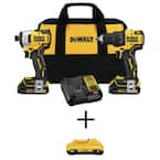 ATOMIC 20-Volt MAX Cordless Brushless Compact Drill/Impact Combo Kit (2-Tool) with (1) 4.0Ah Battery