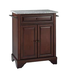 Lafayette Gray Portable Kitchen Island with Granite Top