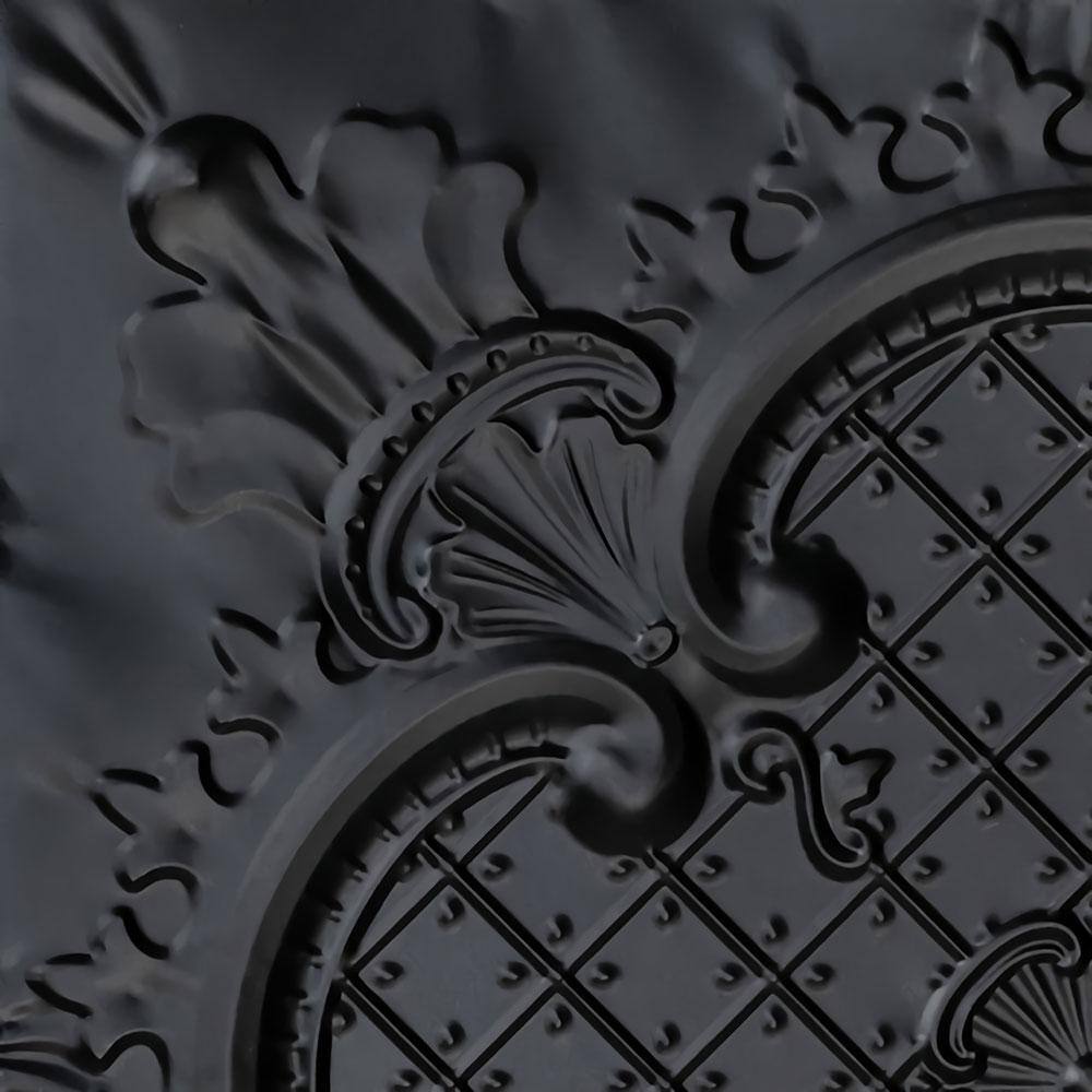 Take Home Sample - Majestic Satin Black 1 ft. x 1 ft. Decorative Tin Style Lay-in Ceiling Tile (1 sq. ft./case) price history on PriceWatchPro