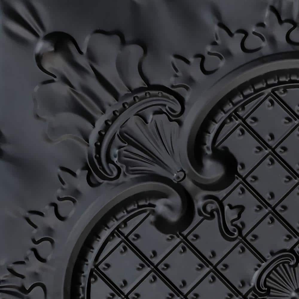 Take Home Sample - Majestic Satin Black 1 ft. x 1 ft. Decorative Tin Style Nail Up Ceiling Tile (1 sq. ft./case) price history on PriceWatchPro