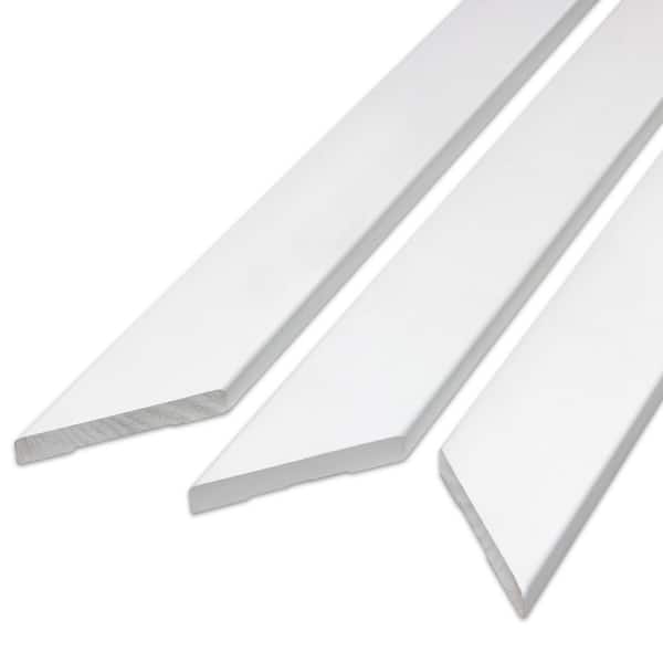 WM412 3/4 in. D x 3-1/2 in. W x 86 in. L White Prefinished Wood Finger Jointed Door Casing Set