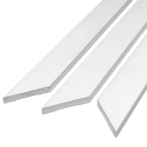 LWM412 .73 in. x 3.5 in. x 7 ft. White Prefinished Wood Finger Jointed Door Casing Set