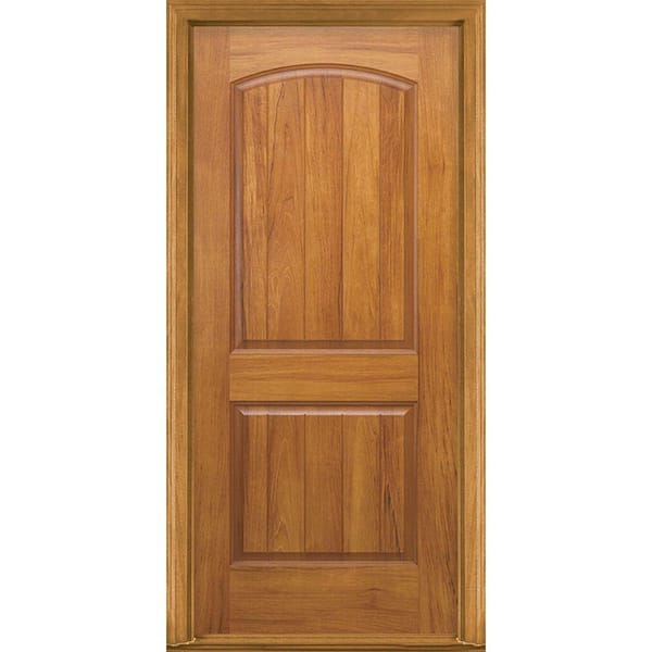 Masonite 36 in. x 80 in. AvantGuard Sierra 2-Panel Right-Hand Outswing Finished Smooth Fiberglass Prehung Front Door No Brickmold