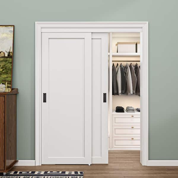 EH PUERTA 60 in. x 80 in. Paneled 1-Lite Blank Pattern White