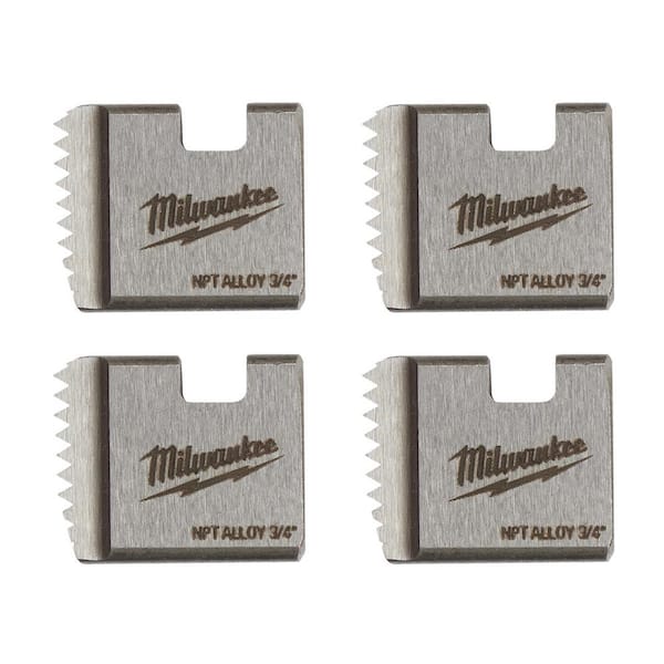Milwaukee 3/4 in. NPT Alloy Portable Pipe Threading Dies (4-Pack)