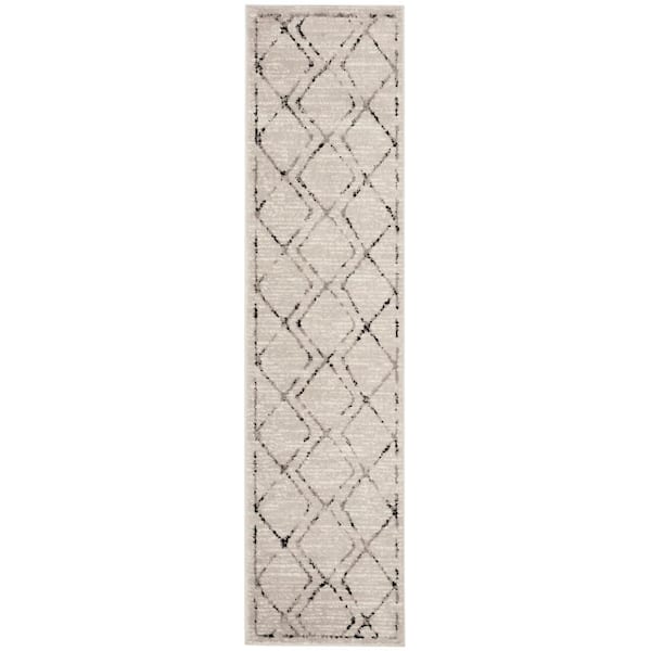 SAFAVIEH Skyler Ivory/Gray 2 ft. x 10 ft. Border Runner Rug