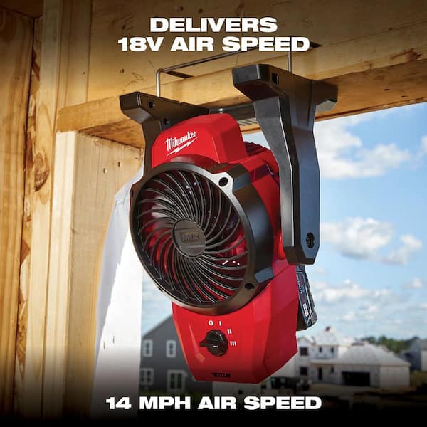 Milwaukee M12 12-Volt Lithium-Ion Cordless Jobsite Fan (2-Pack
