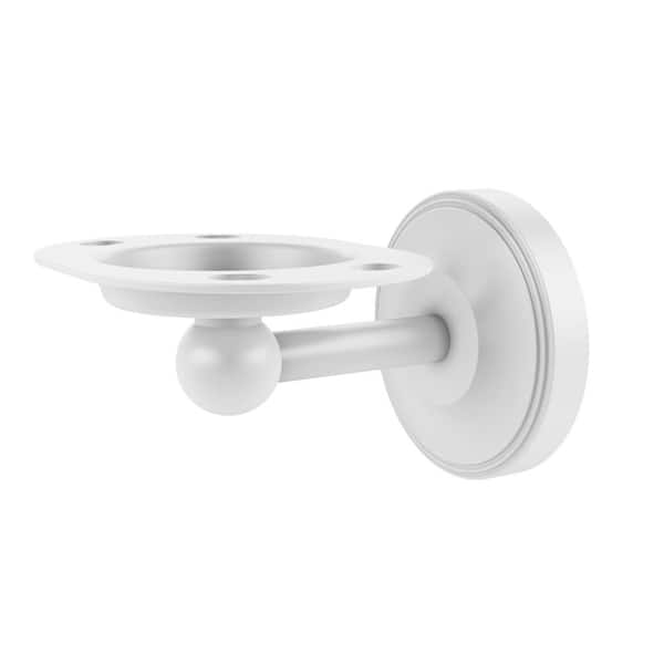 Allied Brass Regal Collection Tumbler and Toothbrush Holder in Matte White
