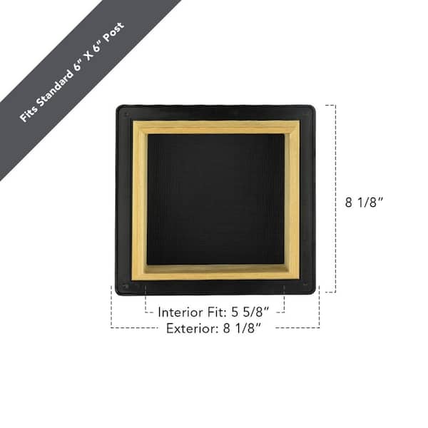 Deckorators 6 in. x 6 in. Victoria Black High Point Pressure Treated Wood Post Cap