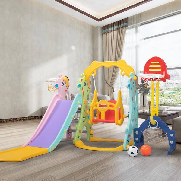 Indoor Outdoor Kid Play Slide Climber Stair set Playground Swing Toddler Baby CH 