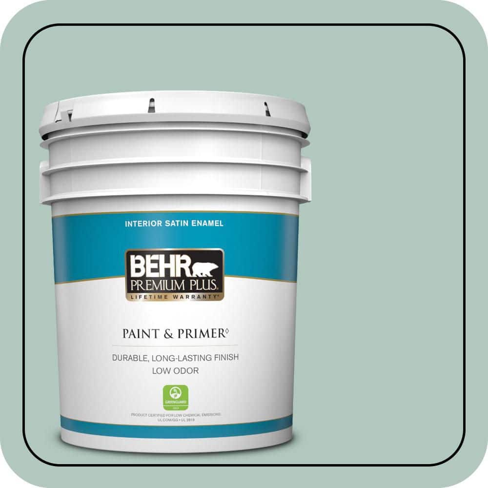 5 gal. #480E-3 Marina Isle Satin Enamel Low Odor Interior Paint & Primer price history on PriceWatchPro