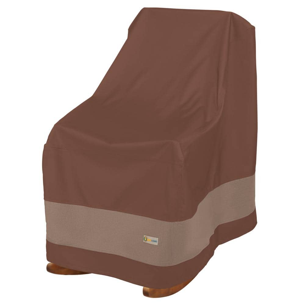Ultimate 28" Beige and Brown Polyester Patio Chair Cover