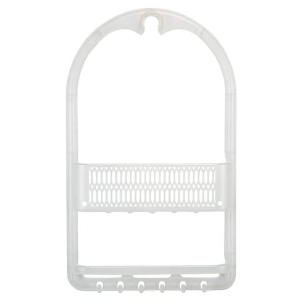 Bath Bliss Molded Shower Caddy in Frosted White