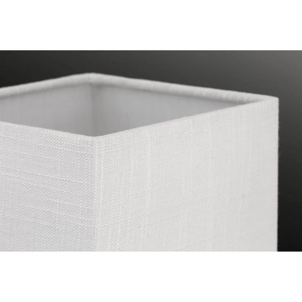 Metro Polished Chrome Wall Sconce with Linen Shade