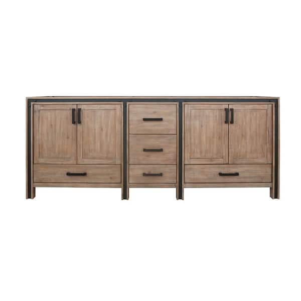 Ziva 84 in W x 22 in D Rustic Barnwood Double Bath Vanity without Top