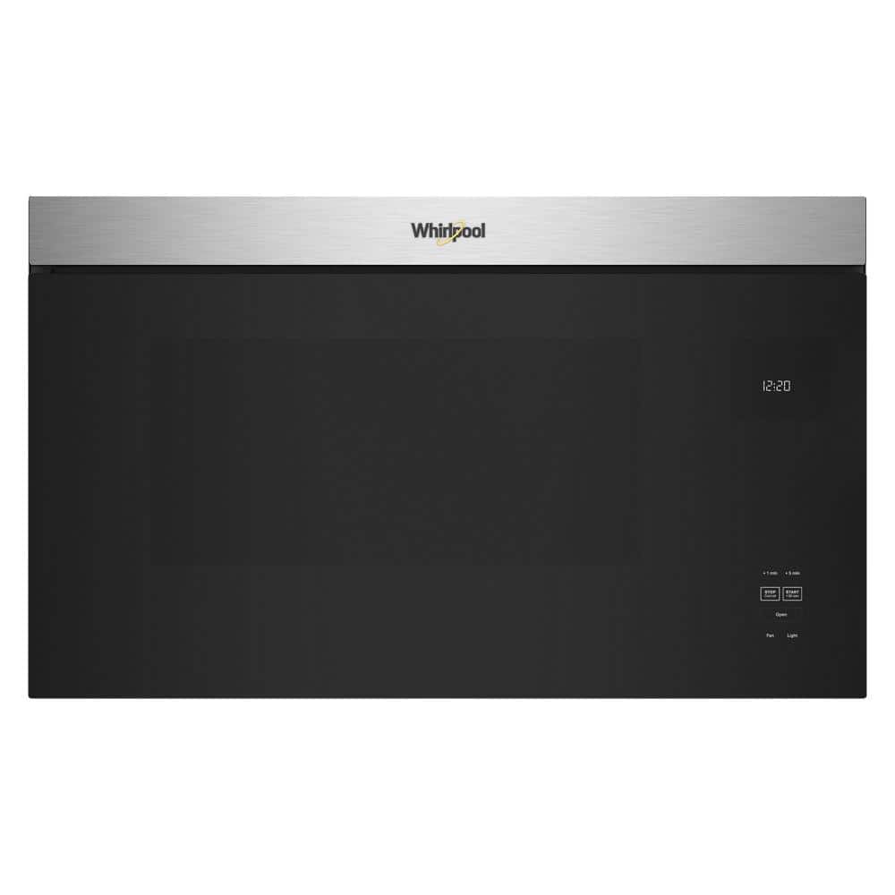 Whirlpool 30 in. 1.1 cu. ft. Over-the-Range Microwave in Fingerprint Resistant Stainless Steel with Turntable Free Design