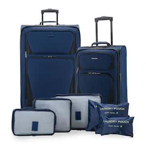 8-Piece Navy Forest Packing Cube and Spinner Set