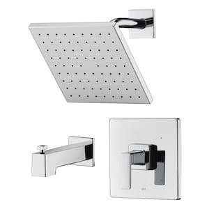 Rift Single Handle 1-Spray Tub and Shower Faucet 1.8 GPM in. Polished Chrome (Valve Included)