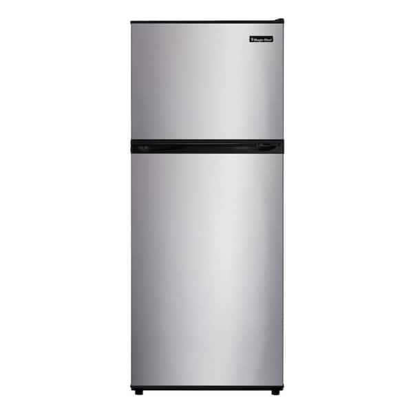 Magic Chef 24 in. W 9.9 cu. ft. Top Freezer Refrigerator in Stainless Steel