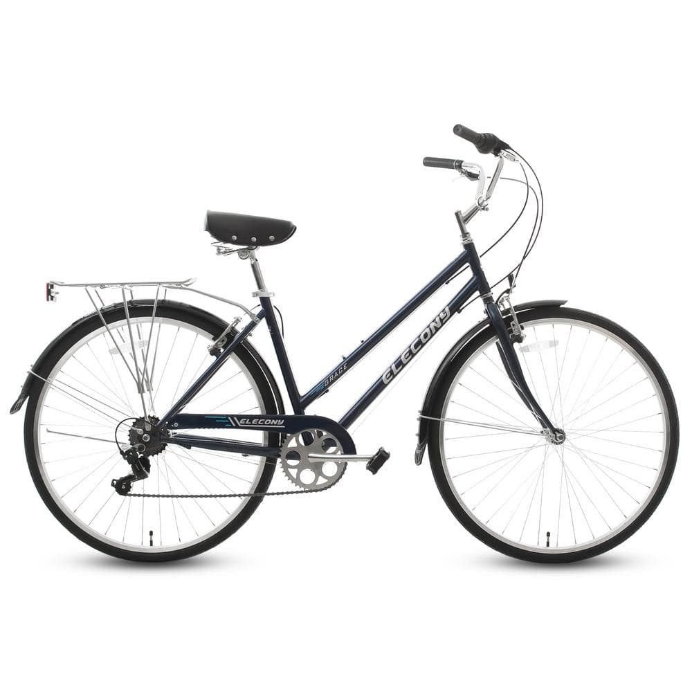 27.5 in. Men Women Unisex Cruiser Bike Retro Step High Carbon Steel Frame, V Brake/Coaster Brake