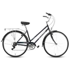 Blue High-Carbon Steel 27.5 in. Unisex Cruiser Bike with V-Brake/Coaster Brake for Men and Women