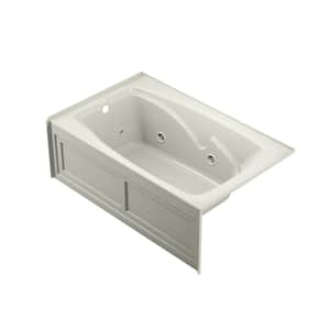 CETRA 60 in. x 36 in. Whirlpool Bathtub with Left Drain in Oyster