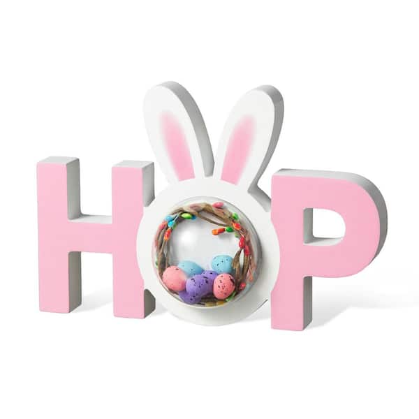 10 in. L Easter Wooden Hop Table Decor