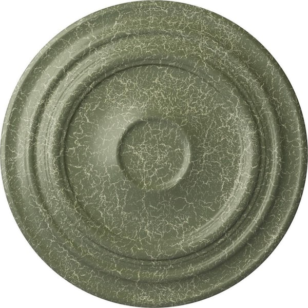 Ekena Millwork 1-1/2" x 32-5/8" x 32-5/8" Polyurethane Giana Ceiling Medallion, Athenian Green Crackle