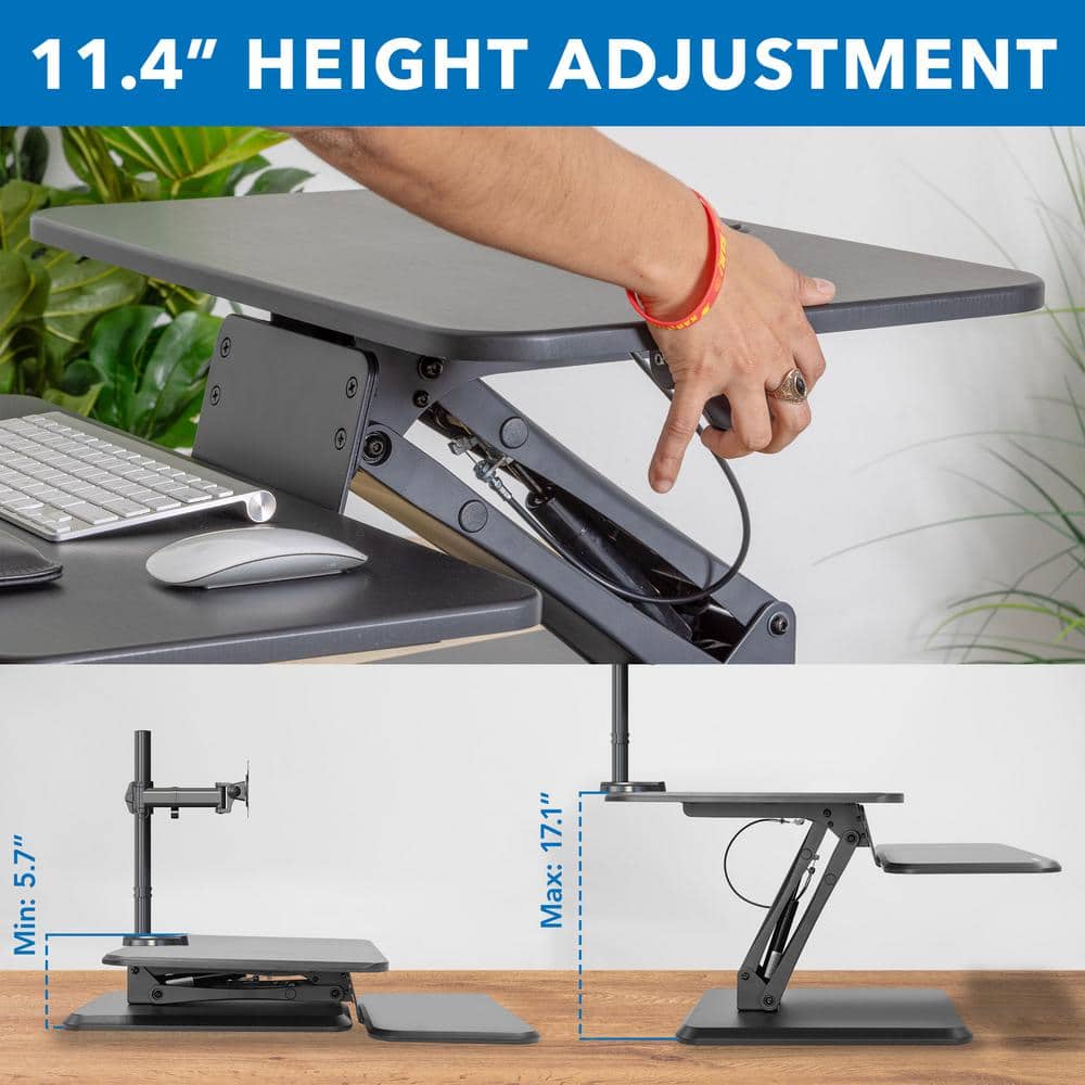 ErgoFlex 29" Compact Height Adjustable Dual Monitor Standing Desk Converter